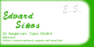 edvard sipos business card